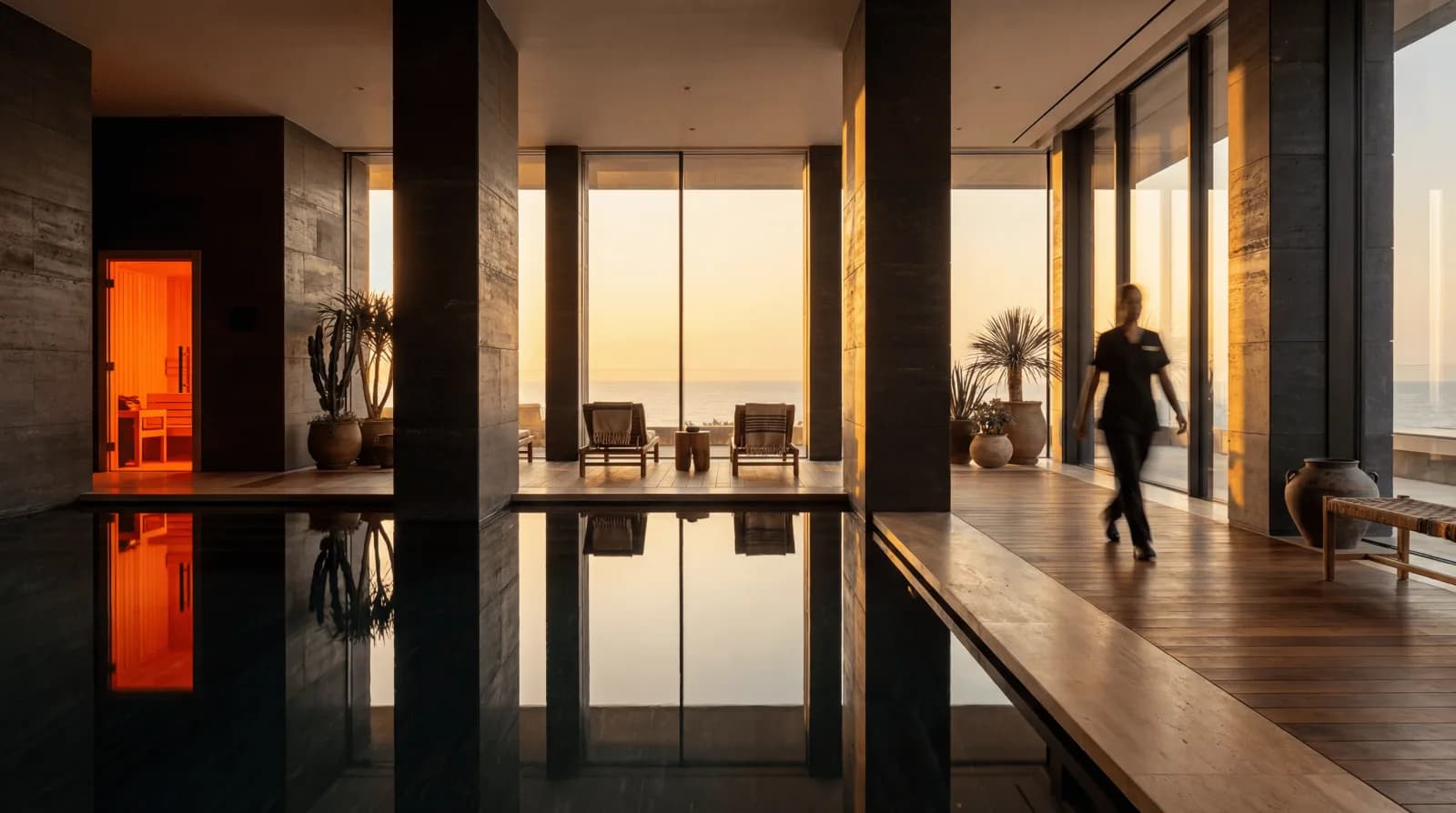 Luxury spa architectural interior